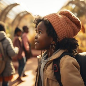 African children Go Visit the zoo Vibrant colors. in the style of joyful and optimistic, soft light, film aesthetic, full hd, 8k, canon R6 Mark 2, 135mm lens, realistic photo --no smile --chaos 10 --ar 3:2 --stylize 250 --v 5.2 Job ID: 068d2ab8-1c04-4de6-a0a1-baf06d0cba98